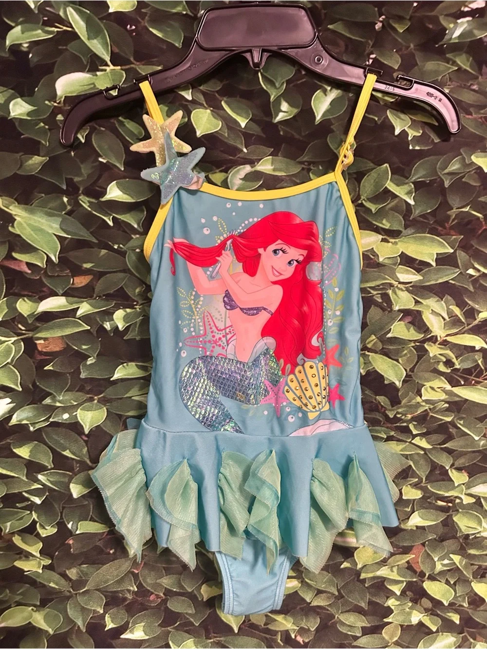 Disney Store Ariel Little Mermaid Swimsuit Teal Girls 5/6